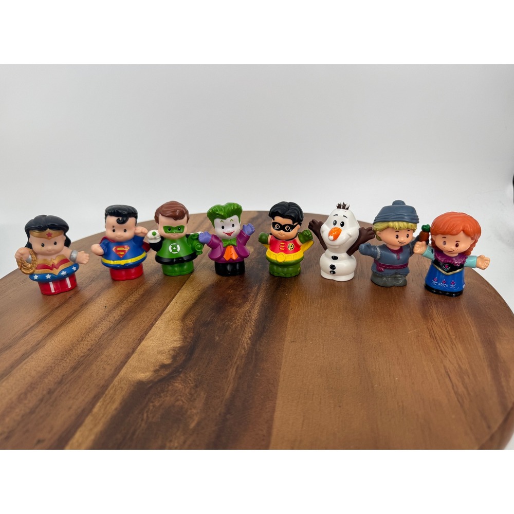 Fisher-Price Little People DC Super Friends & Frozen Figures Lot 8pc